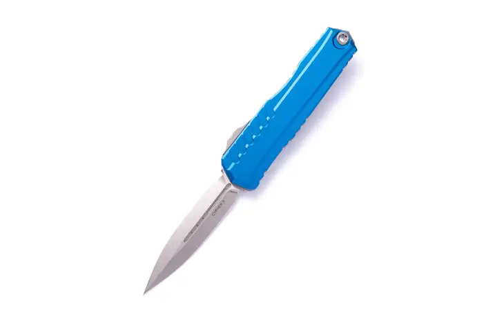 Microtech Cypher II D/E Stonewash Standard 3.55in Automatic Folding Knife w/ Free Shipping — 2 models